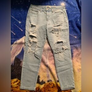 YMI Light Blue Ripped Boyfriend Jeans